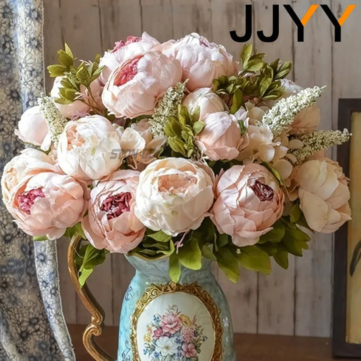 European Style Peony Silk Flowers Bouquet