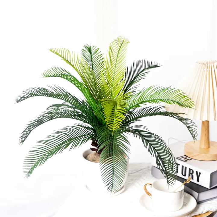 Tropical Artificial Cycas Palm Tree - Green Plastic Plant for Home Garden and Wedding Decor