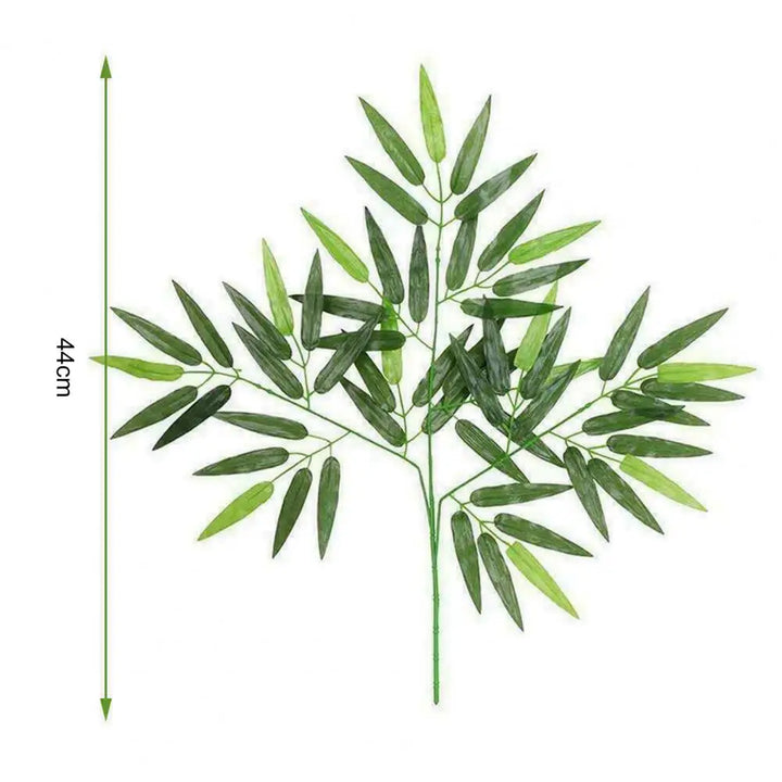 Artificial Bamboo Leaves Branches - Set of 12 | Home Office Decor & Garden Supplies