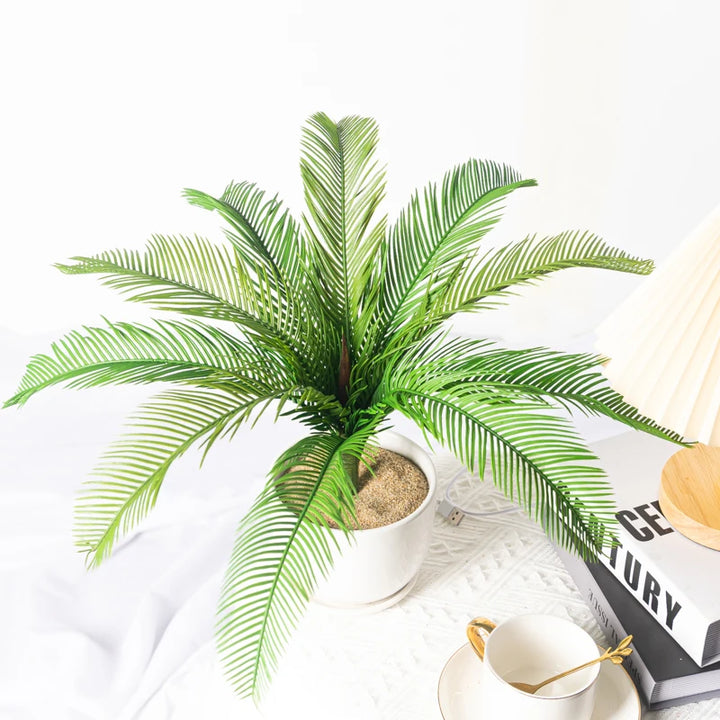 Tropical Artificial Cycas Palm Tree - Green Plastic Plant for Home Garden and Wedding Decor