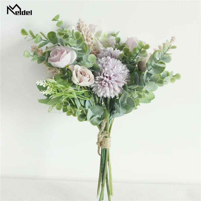 Forest Elegance Wedding Bouquet with Rose and Eucalyptus