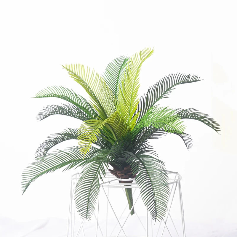 Tropical Artificial Cycas Palm Tree - Green Plastic Plant for Home Garden and Wedding Decor