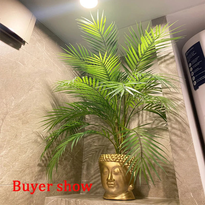 125cm Artificial Palm Tree with Monstera Leaves