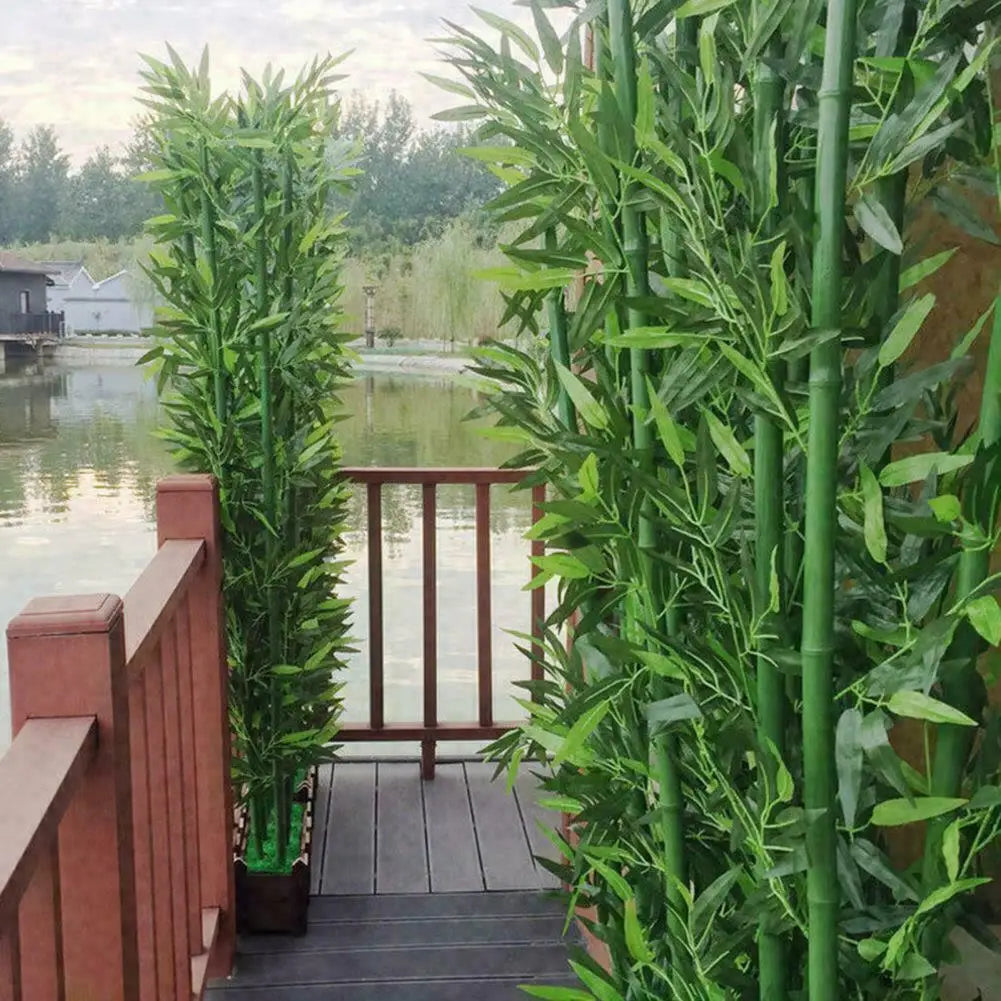 12pcs Artificial Bamboo Leaves Branches