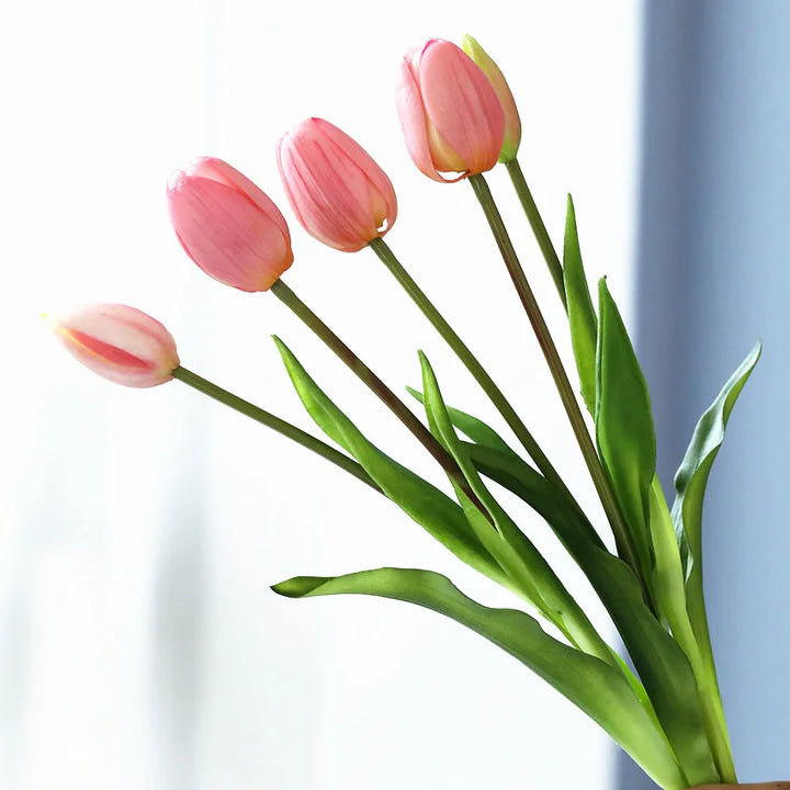 Silicone Tulip Bouquet - Real Touch Flowers for Home Decor