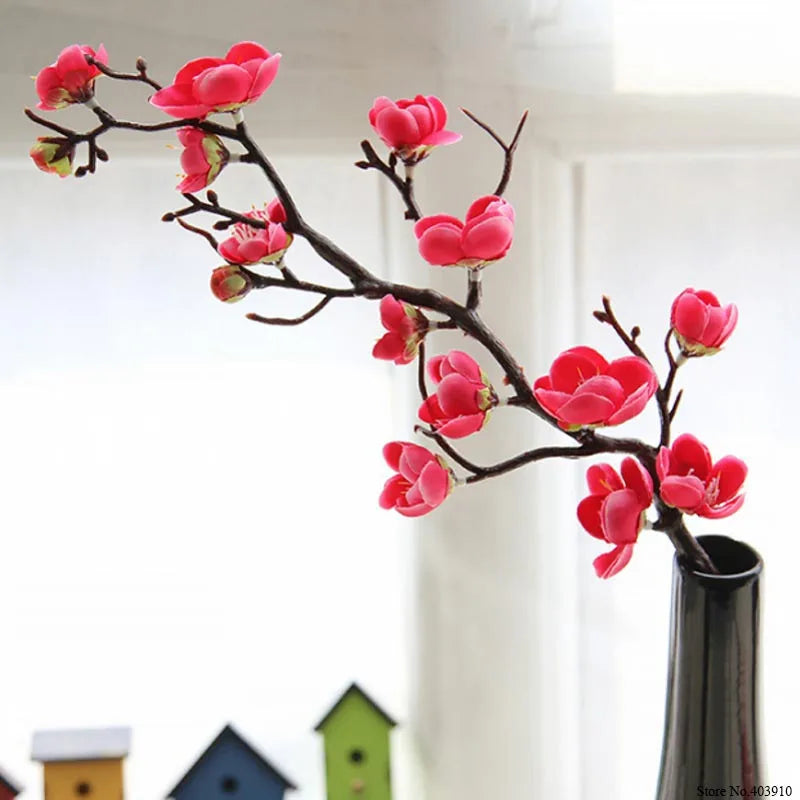 Elegant Plum Cherry Blossom Silk Flowers - Perfect for Home and Event Decoration