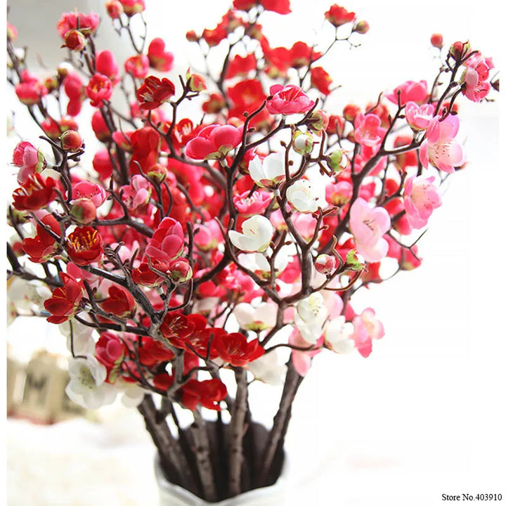 Elegant Plum Cherry Blossom Silk Flowers - Perfect for Home and Event Decoration