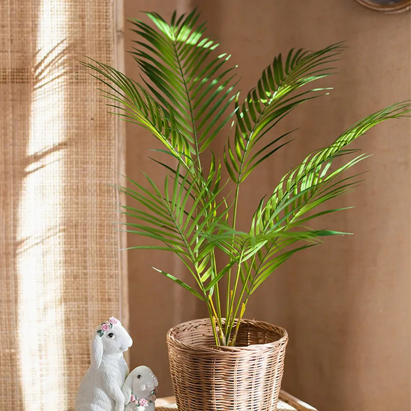 125cm Artificial Palm Tree with Monstera Leaves