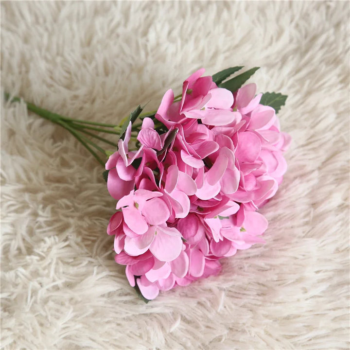 Silk Hydrangea Artificial Flower Bouquet - Home Wedding Party Decor