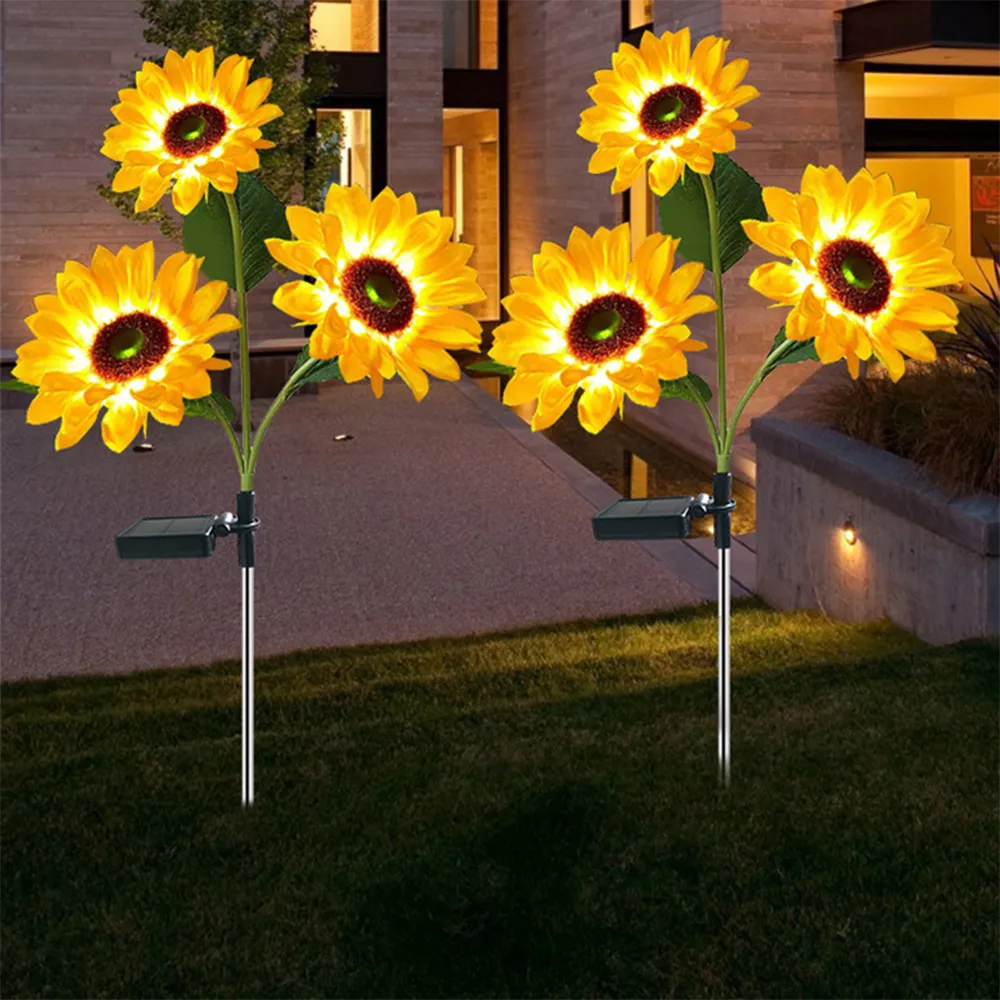 Sunflower Solar LED Garden Lights - Decorative Outdoor Sunflower Lamps