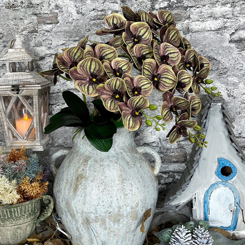 Orchid Elegance - Luxurious 3D Artificial Floral Arrangement for Home and Wedding Decor