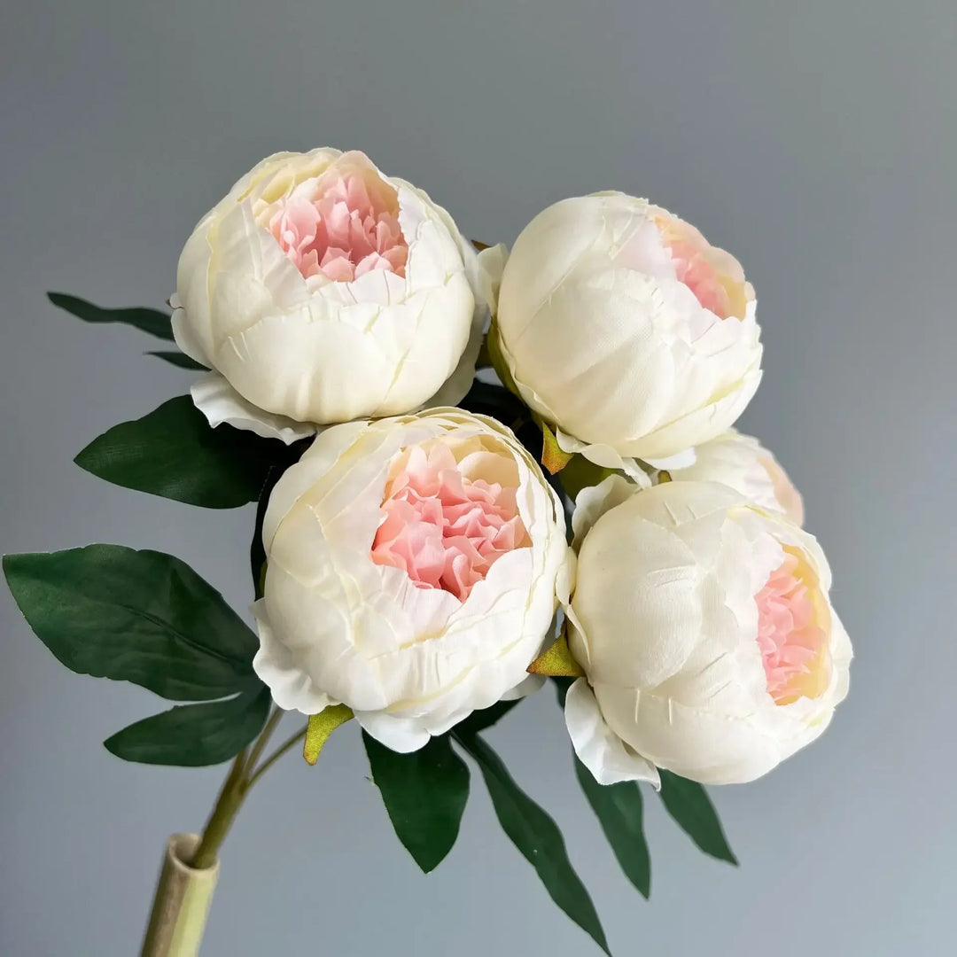 7-Head Silk Peony Bouquet - Elegant Wedding Floral Centerpiece