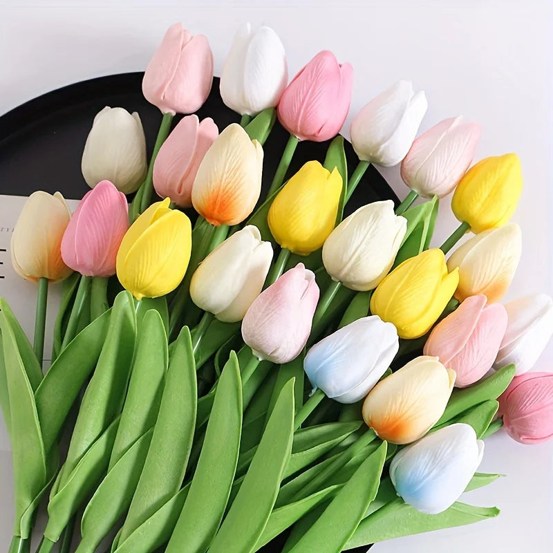 Tulip Bouquet Artificial Flowers - Set of 10