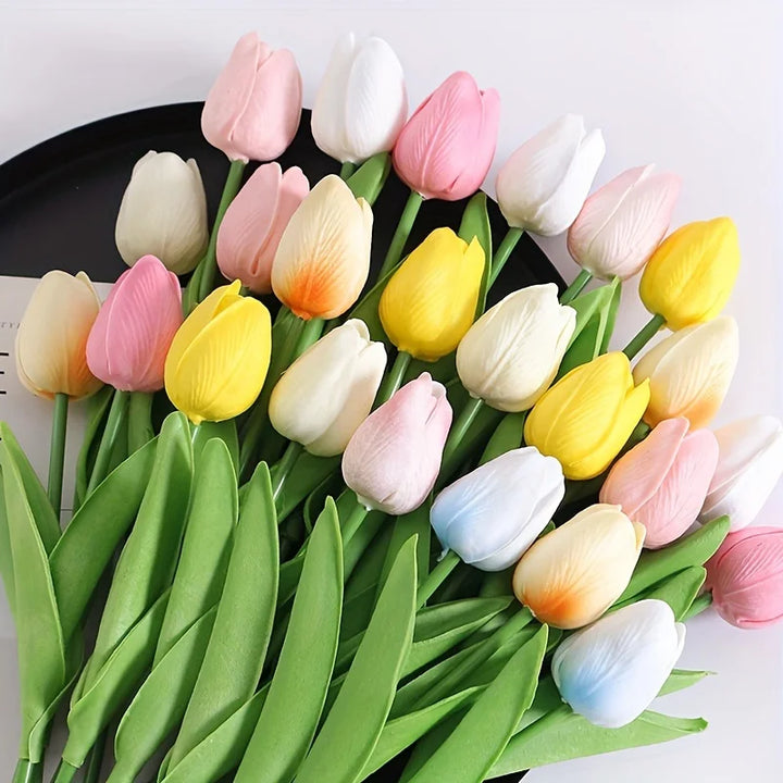 Tulip Bouquet Artificial Flowers - Set of 10