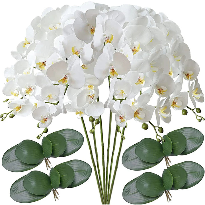 32" Realistic Butterfly Orchid Artificial Flower Set for Elegant Home & Wedding Decor