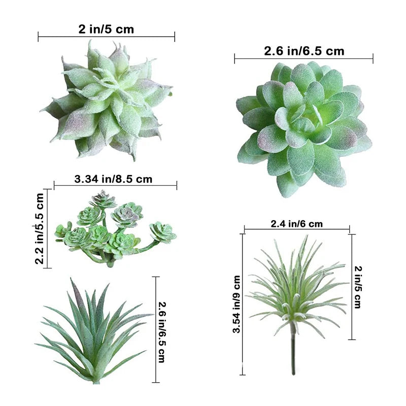 11-Piece Realistic Artificial Succulent Plant Set