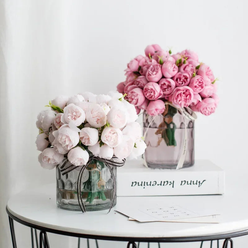 Elegant Silk Peony Bouquet - Sophisticated Home Decor