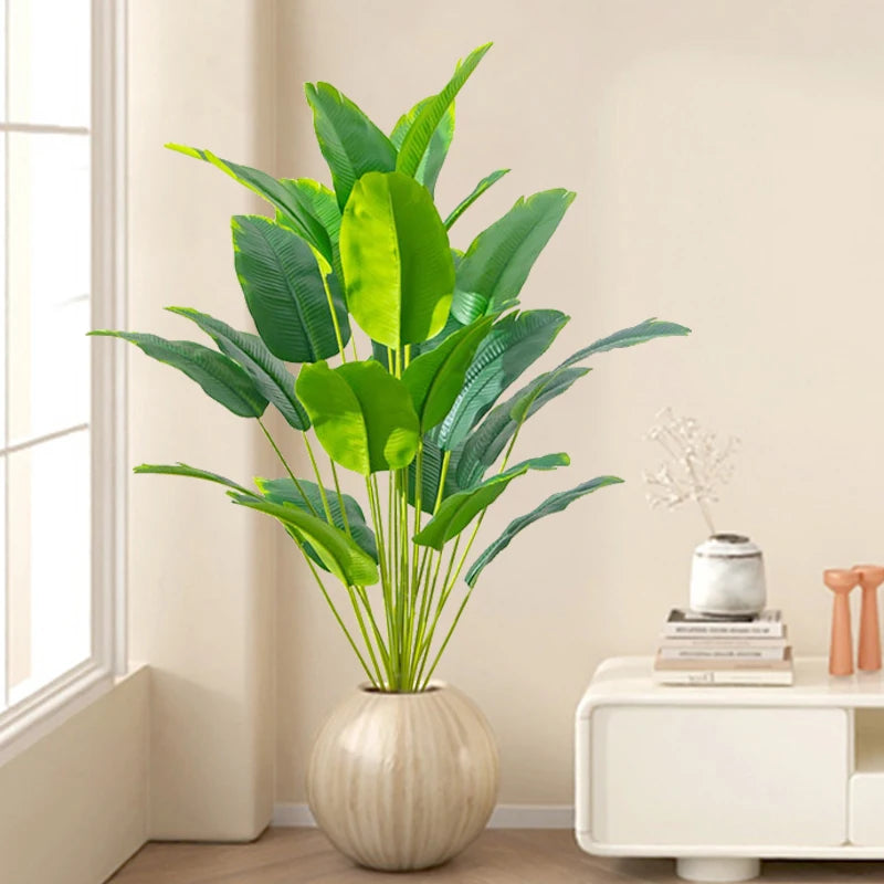 Tropical Banana Palm Tree with Realistic Touch - Large Artificial Plant for Home Garden