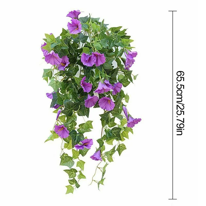 Artificial Morning Glory Silk Hanging Vine Garland for Home Garden Wedding Decor