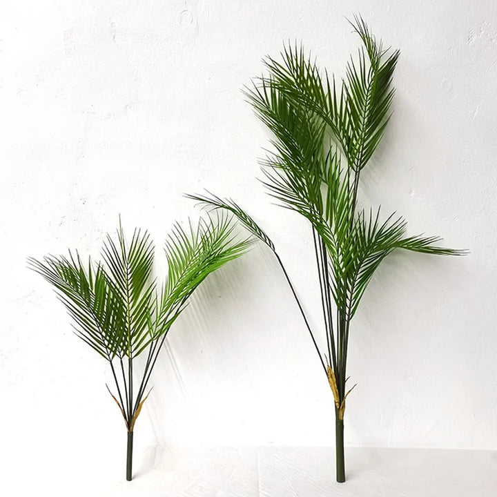 Artificial Tropical Palm Tree Branch with Green Plastic Leaves - Home & Garden Decor