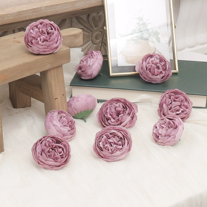 Silk Peony Faux Flowers Bundle - 5 Pieces