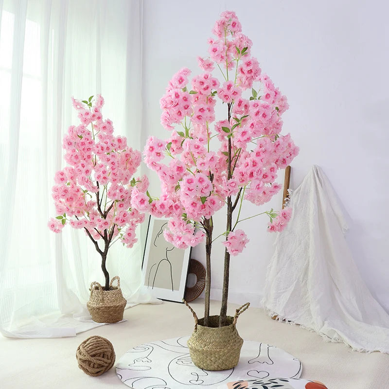 Cherry Blossom Bonsai Tree - Lifelike Artificial Plant for Home Decoration