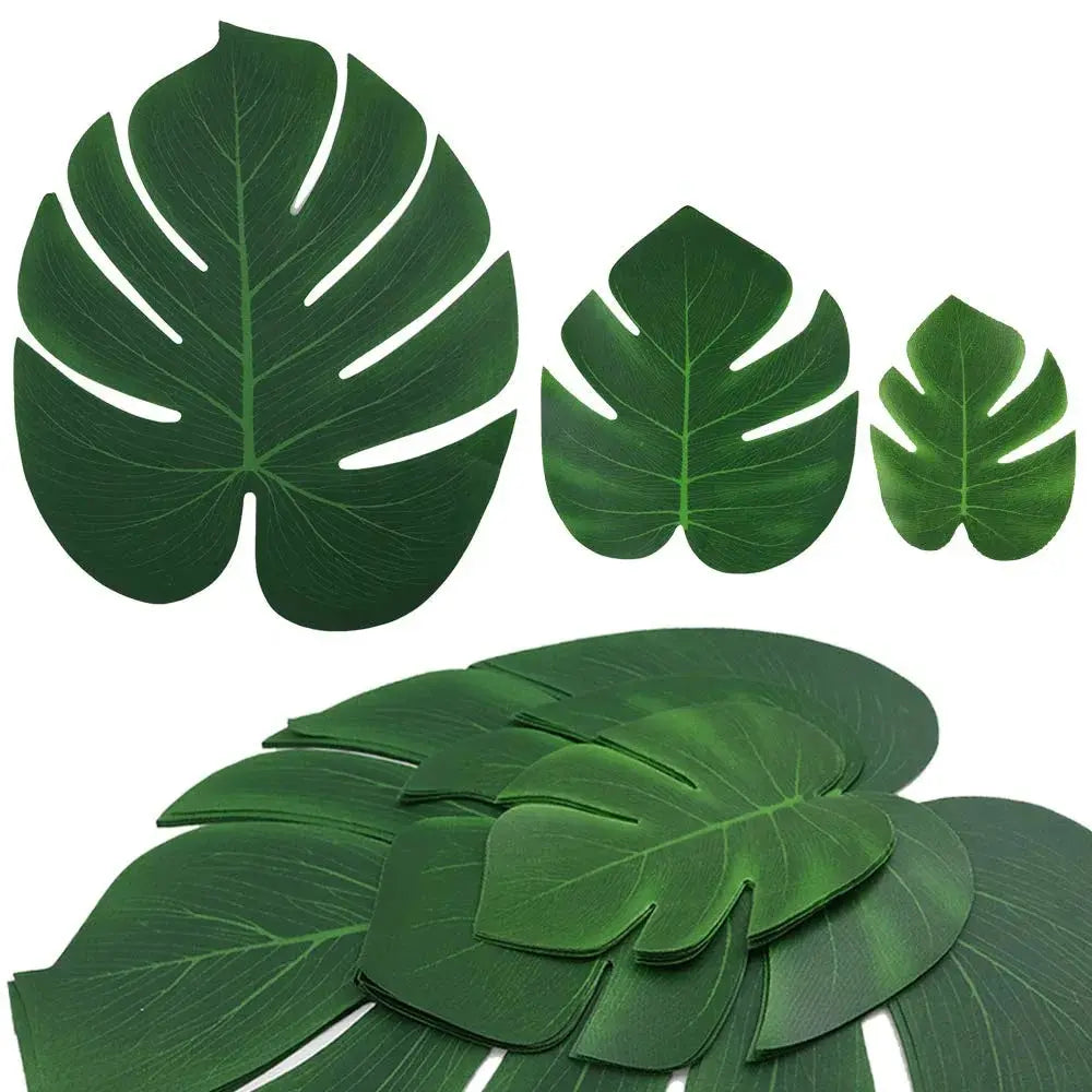 Tropical Palm Leaf Artificial Foliage Set - Set of 12