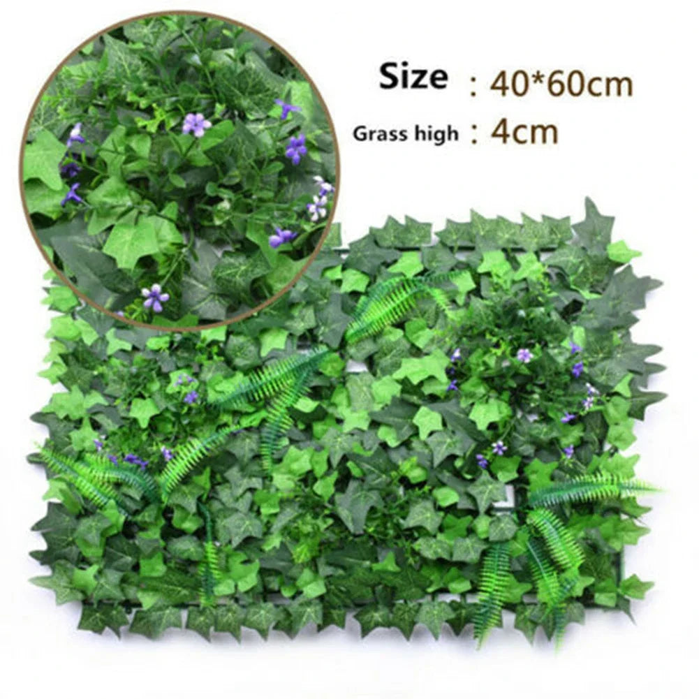 40*60cm Artificial Lawn Plant Grass Wall Backdrop Flowers Artificial Green Grass Wedding Hedges Panel Fence Greenery Decor