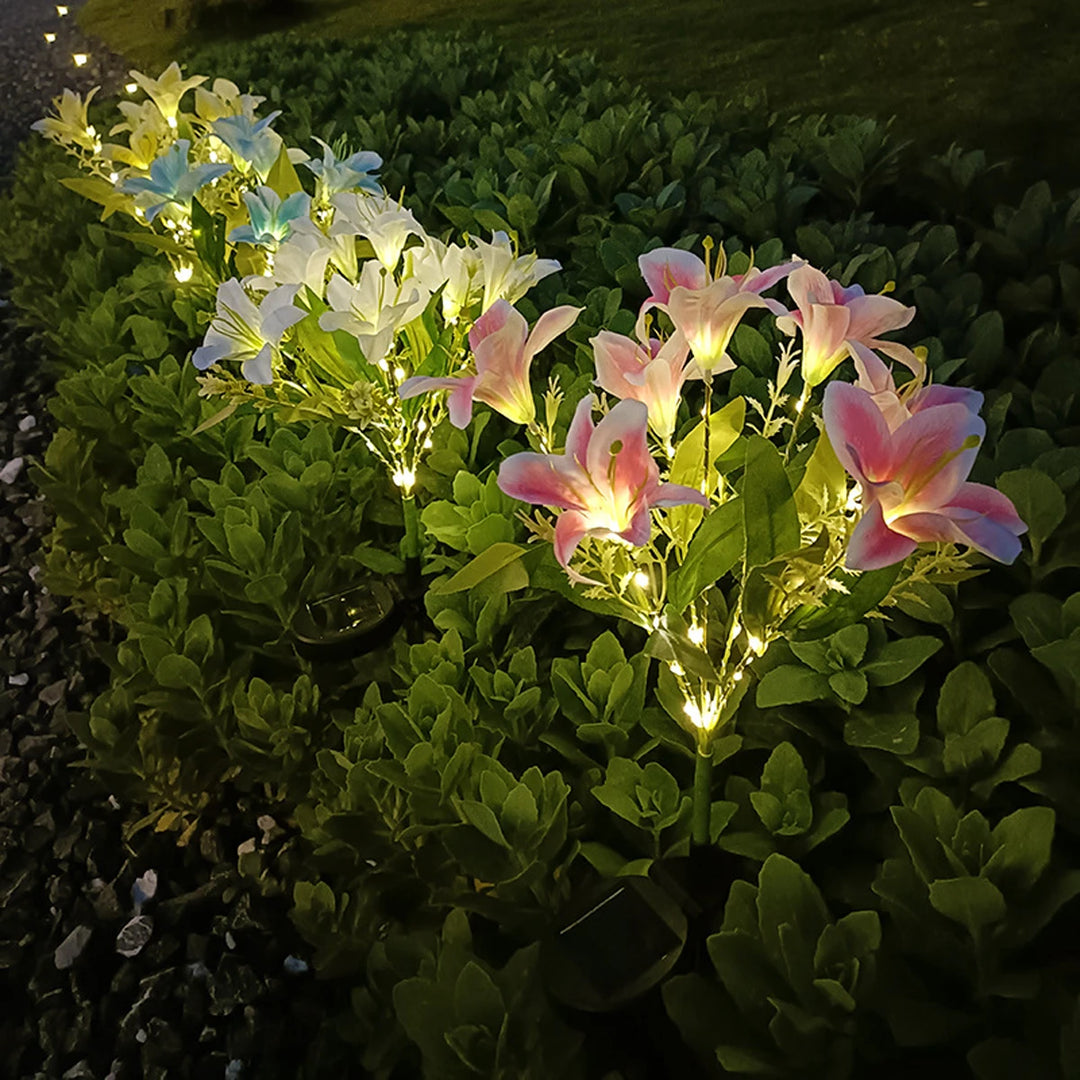 Solar Lily Lantern 7-Head LED Flower Outdoor Garden Decoration Light