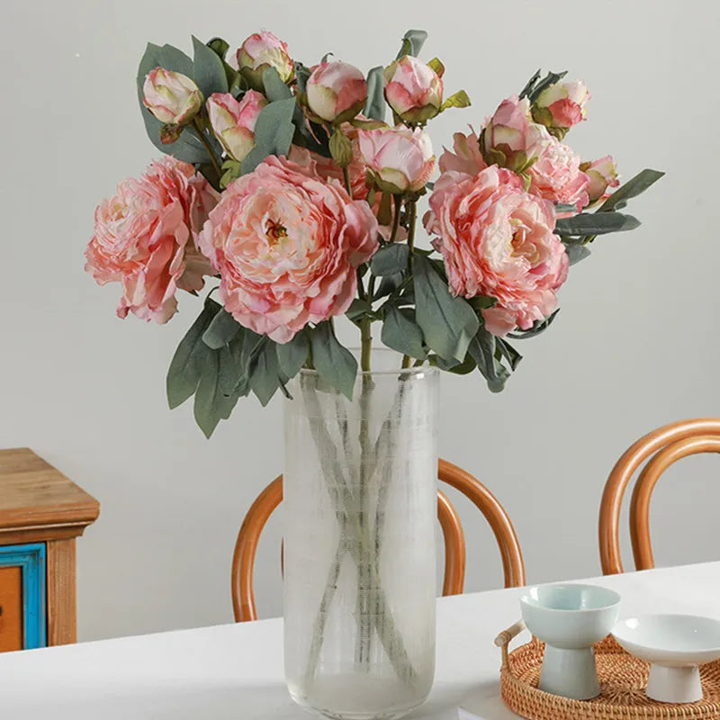 Exquisite Vintage Peony Silk Floral Arrangement