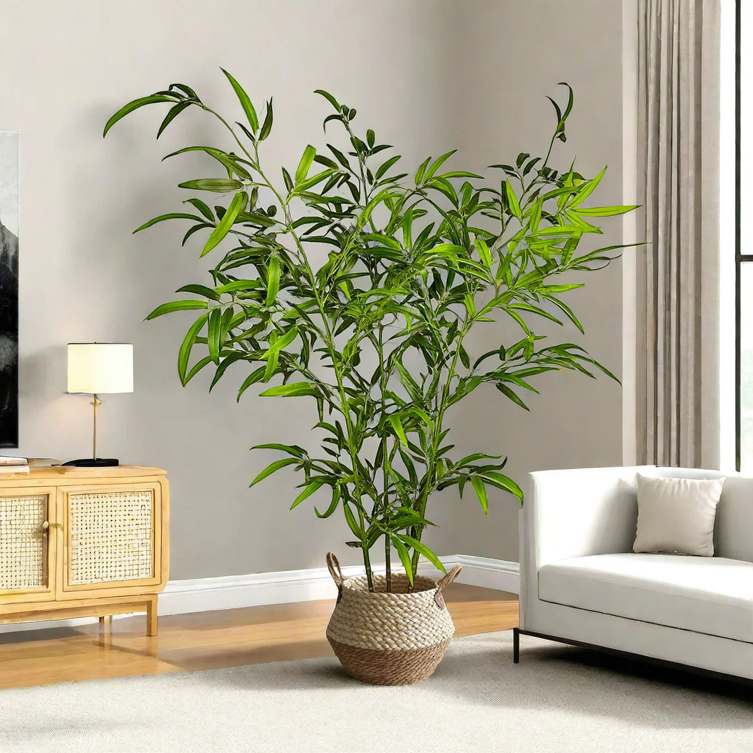 Lifelike Artificial Green Bamboo Branch - Premium Faux Plant for Home & Event Decoration