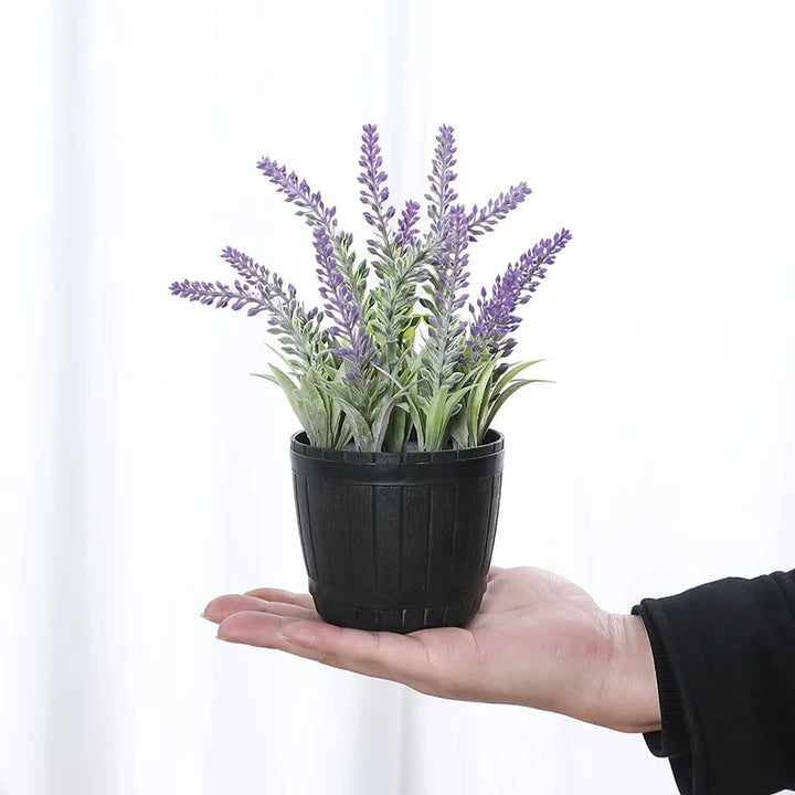 Lavender Potted Plant: Artificial Flower for Home and Office Decoration