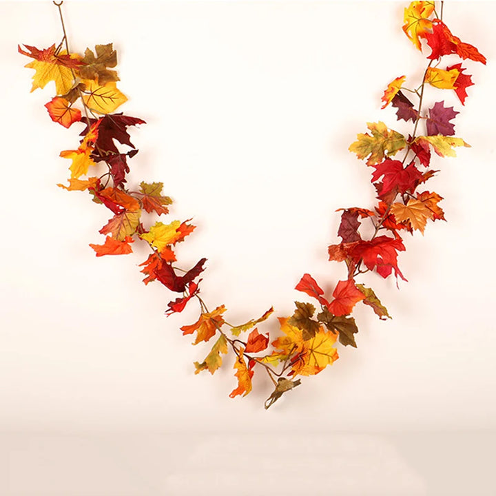 Autumn Maple Leaf Vine Garland - Festive Home Wall Decor & Thanksgiving Party Accent