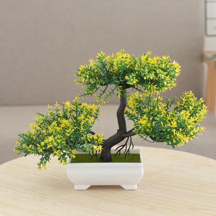 Artificial Bonsai Tree Decor - Handcrafted Mini Plant for Home or Office