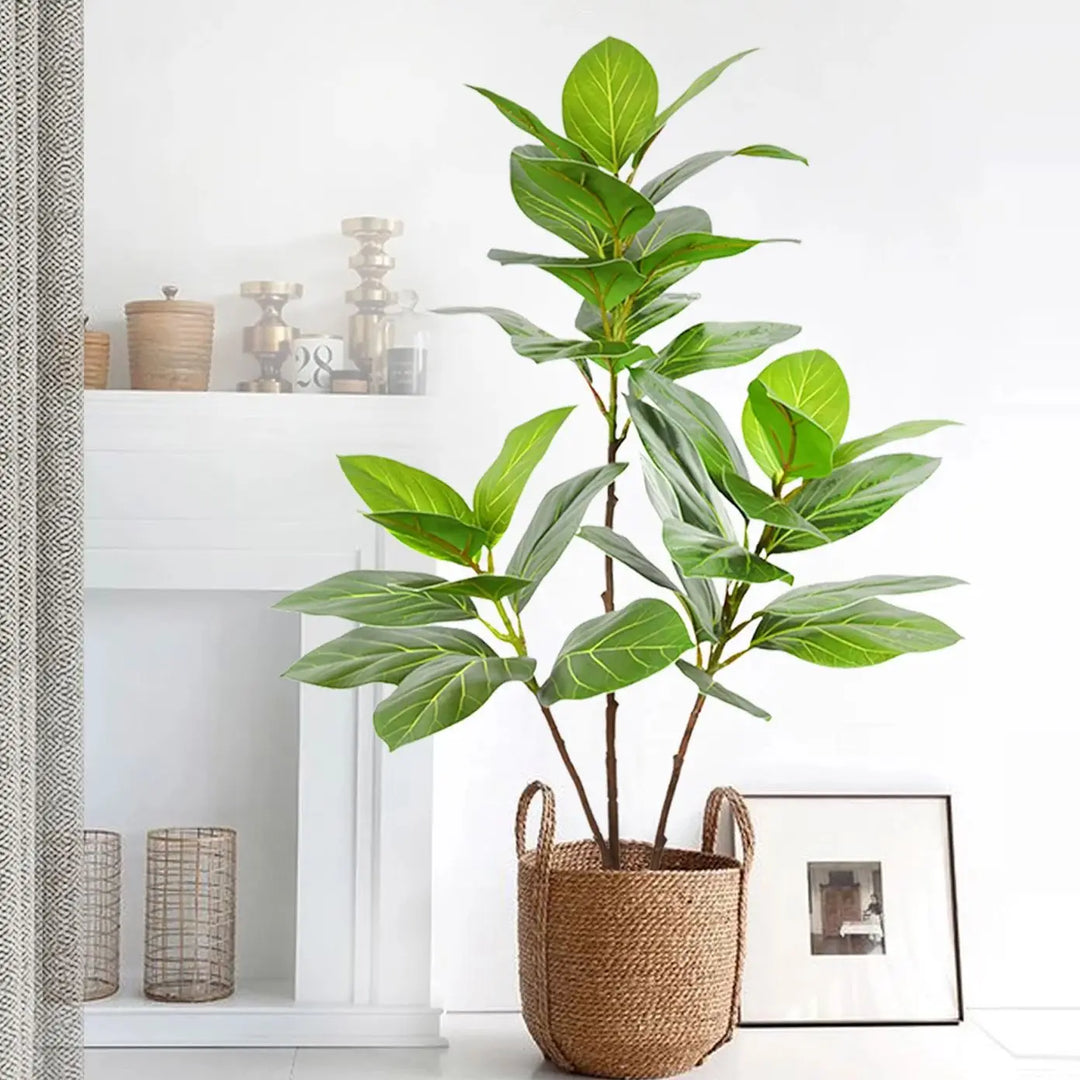 Artificial Ficus Tree with Tropical Banyan Leaves - Indoor Outdoor Decor