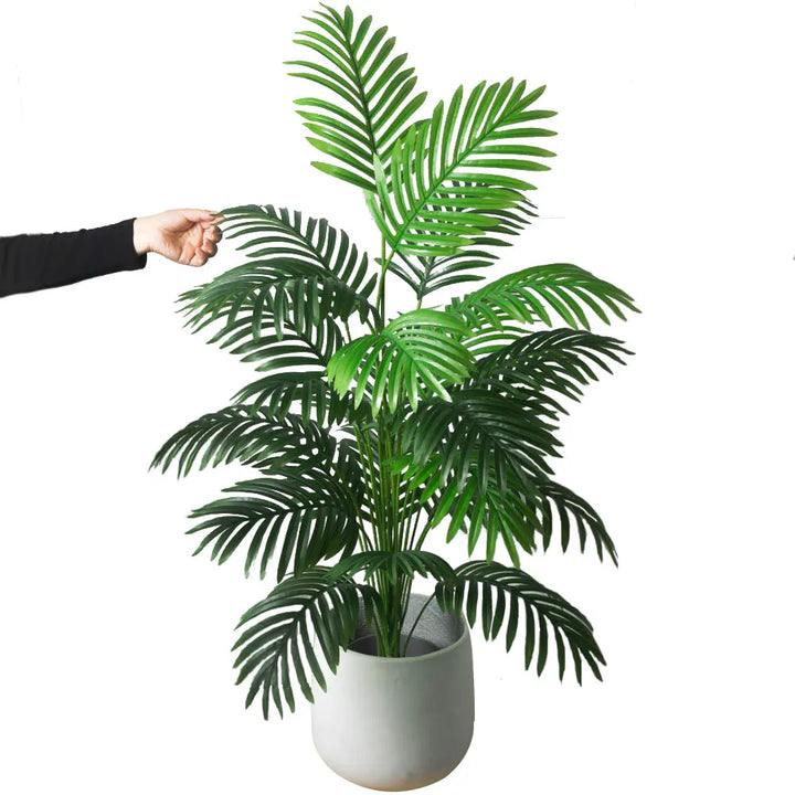 Large Artificial Palm Tree - Green Plastic - Home Garden Decor