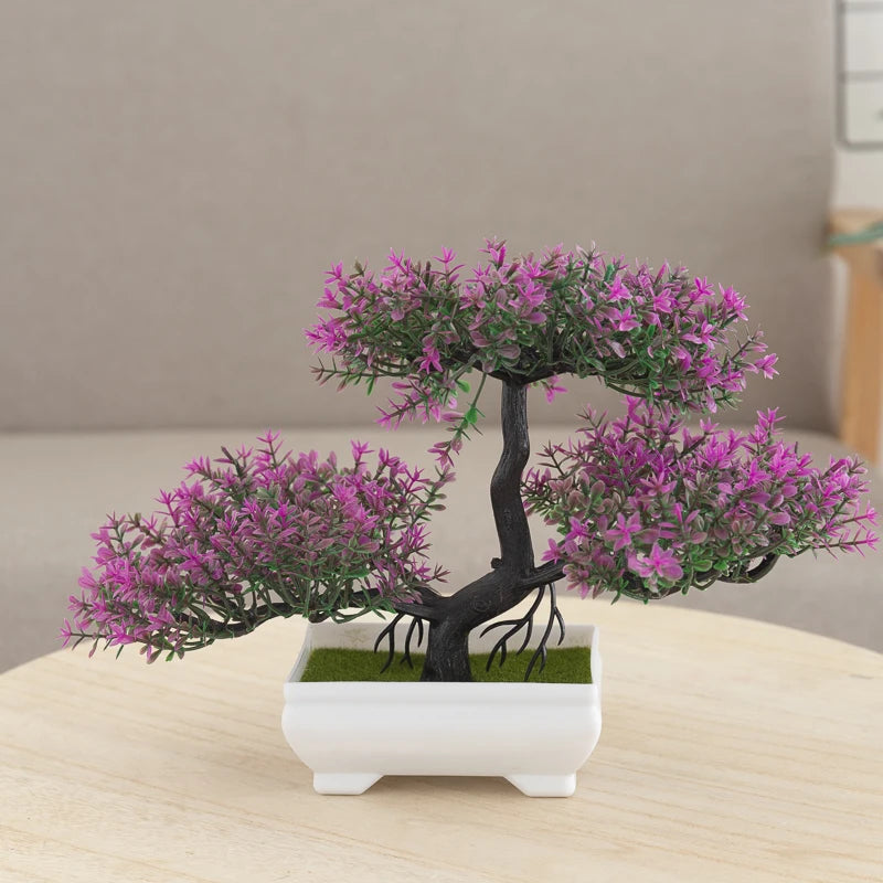 Artificial Bonsai Tree Decor - Handcrafted Mini Plant for Home or Office