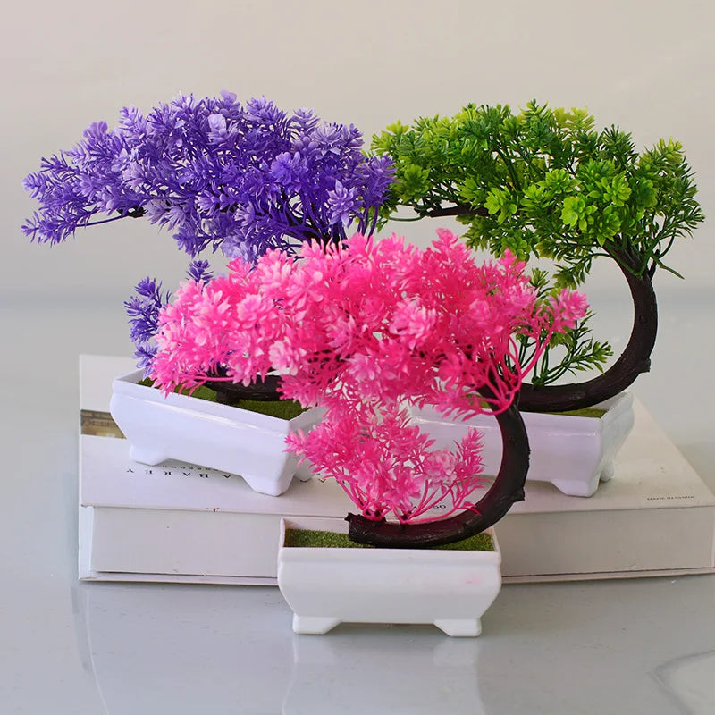 Chic Artificial Bonsai Plant for Effortless Indoor Greenery