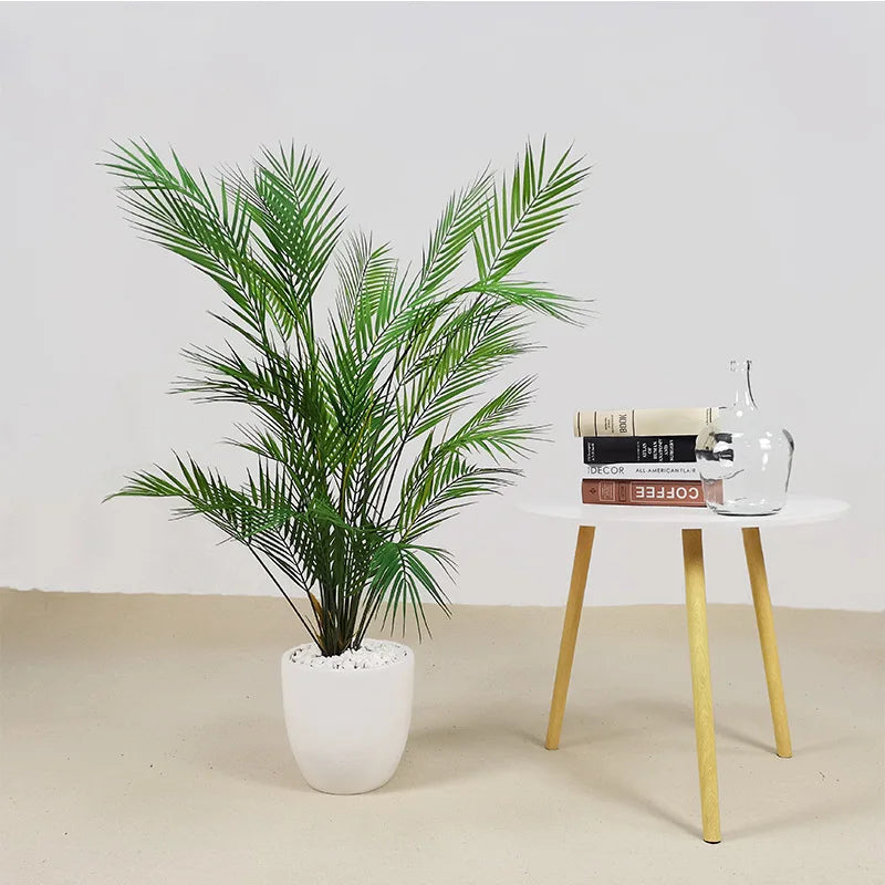 Tropical Artificial Palm Tree Branch with Monstera Leaves for Home and Office Decor