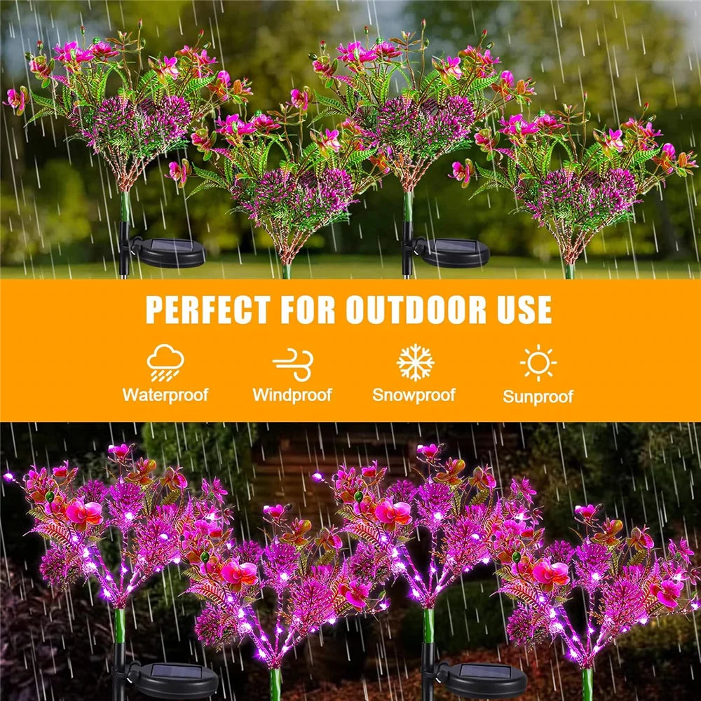 Solar Phalaenopsis Flower Stake Light - Elegant Outdoor Decor for Women's Gardening Oasis