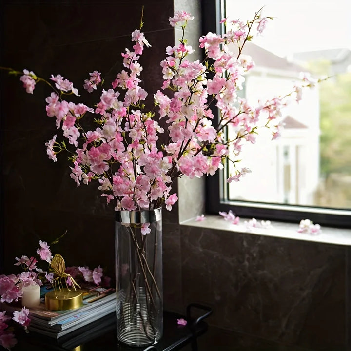 Silk Cherry Blossom Branches - Exquisite Artificial Tree for Wedding & Home Decoration