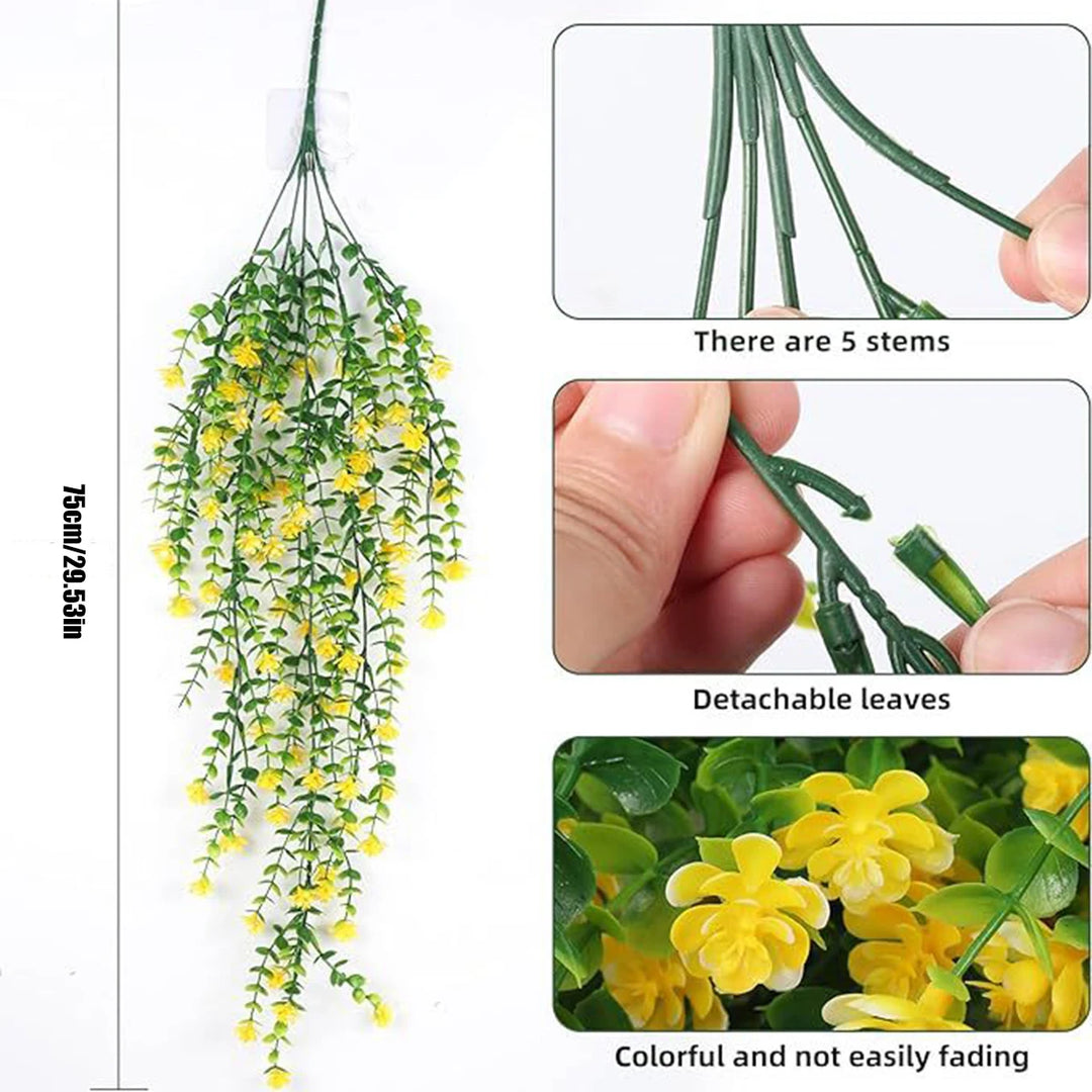 Artificial Flower Ivy Vines Set - Realistic Hanging Plants for Home and Wedding Decor