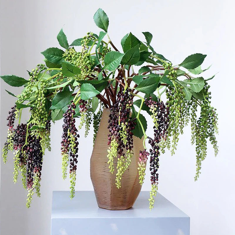 Natural Effect Artificial Fern Hanging Plant Set for Home and Garden Decor