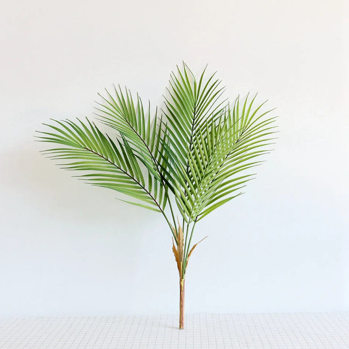 Artificial Tropical Palm Tree Branch with Green Plastic Leaves - Home & Garden Decor