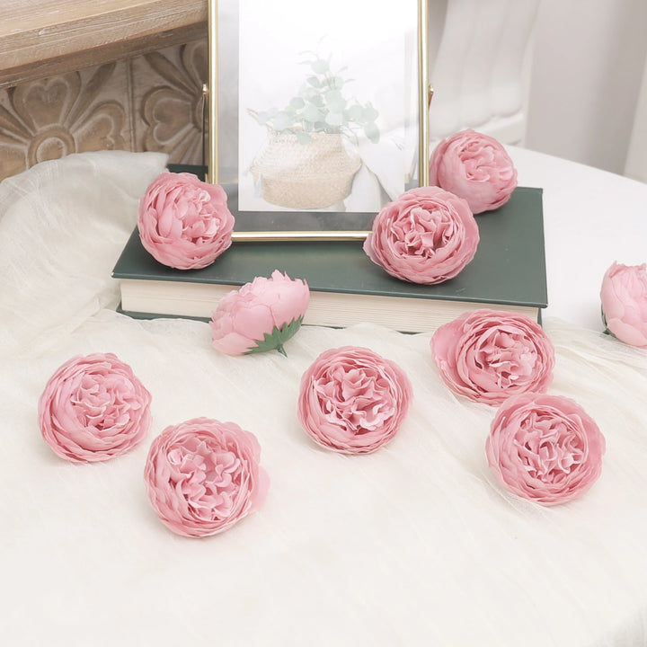 Silk Peony Faux Flowers Bundle - 5 Pieces