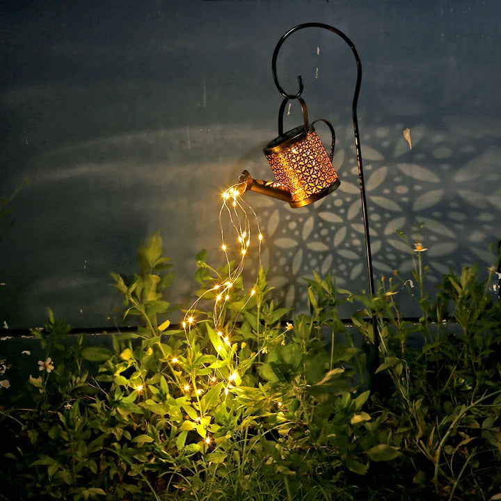 Beautiful Solar Watering Can with Cascading Lights