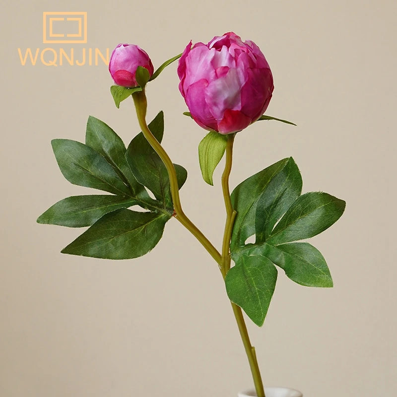 Silk Peony Flower Arrangement with European Elegance