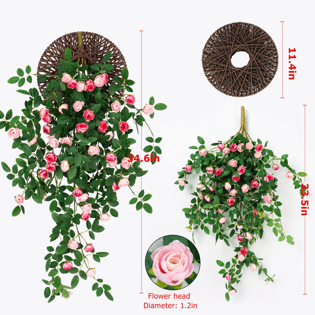 Artificial Ivy Leaf Garland Hanging Wall Silk Flower Vine for Home Wedding Garden Party Decor