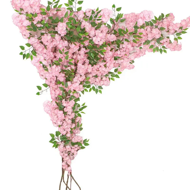 Cherry Blossom Rattan Garland Set - Wedding Decor, Wall & Home Decoration