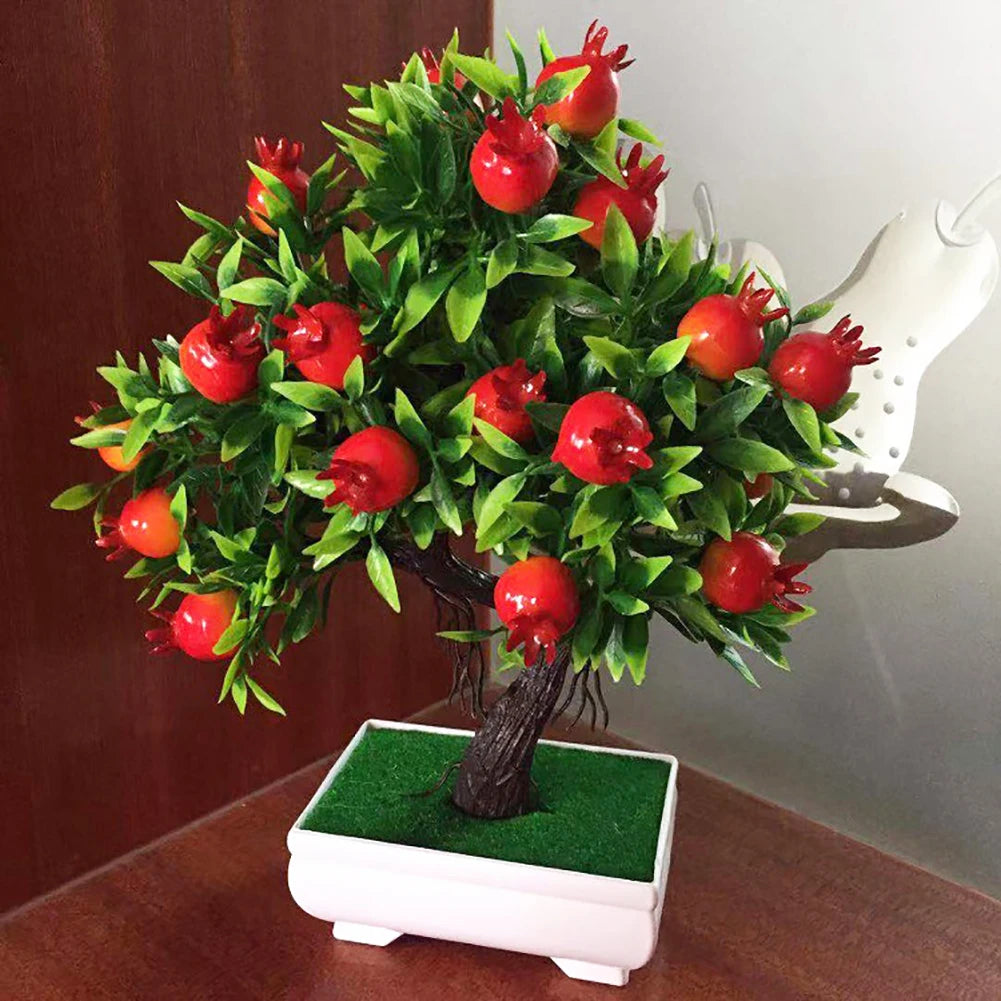 Artificial Bonsai Tree with Fruit Decor - Elegant Home and Wedding Accent